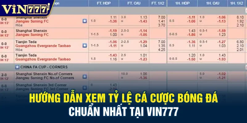 tỷ lệ cá cược bóng đá