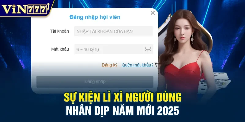 Sự kiện lì xì người dùng nhân dịp năm mới 2025
