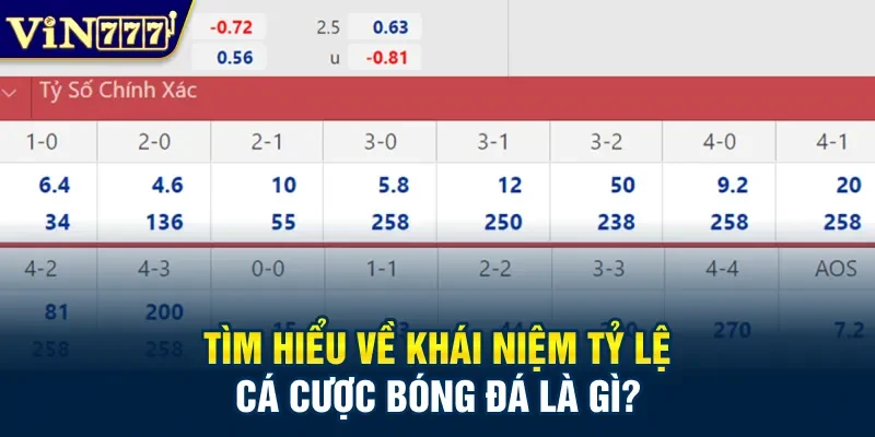 Tìm hiểu về khái niệm tỷ lệ cá cược bóng đá là gì?